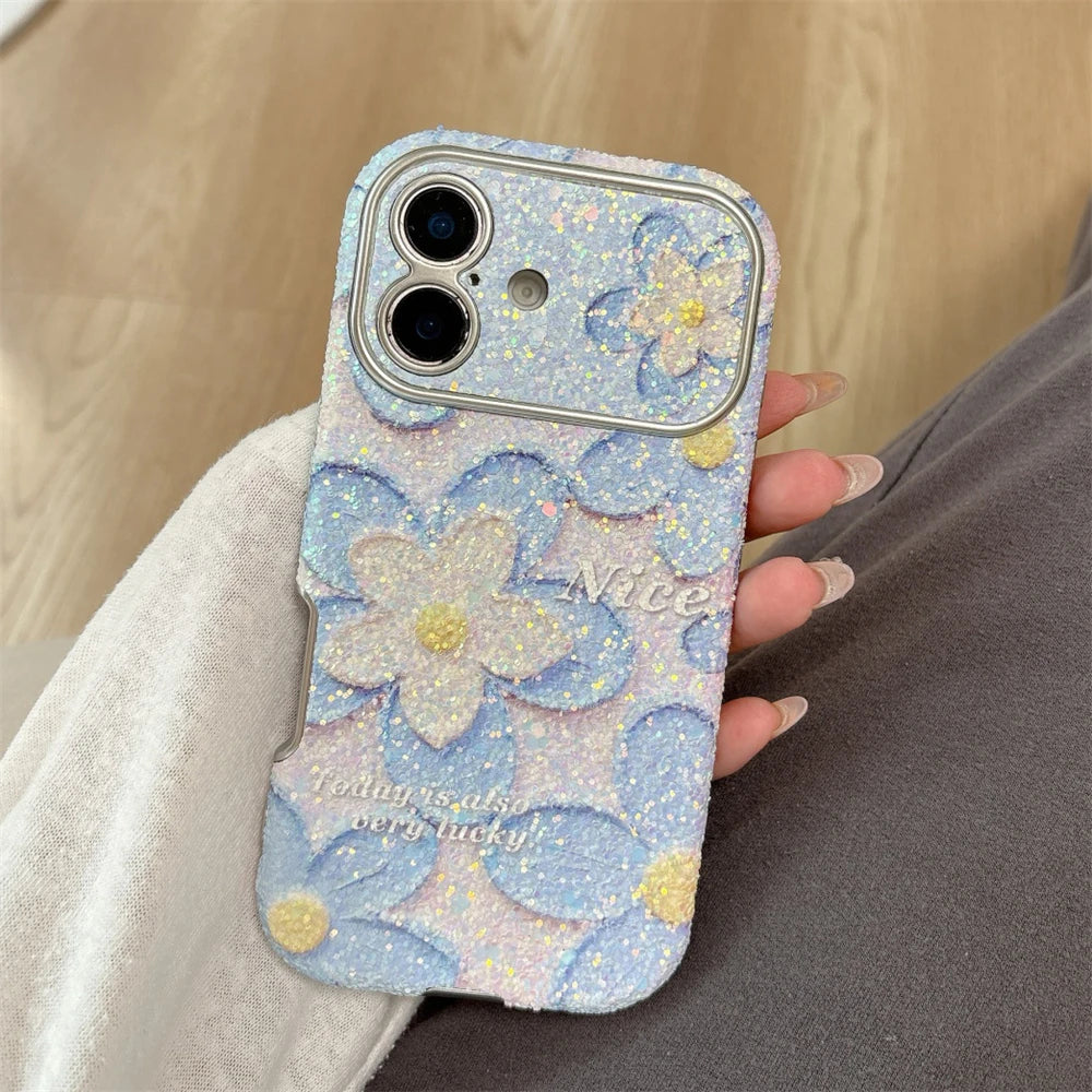 フラワーモチーフ iPhoneケース|パステルカラー・立体テクスチャ #240605