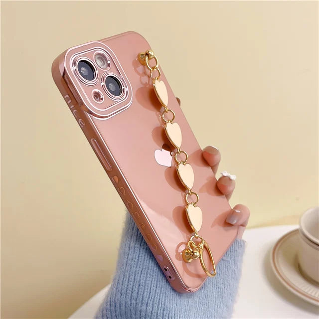 【ぷっくりハートチャーム】カラフルグロス スマホケース|iPhone対応 #250730