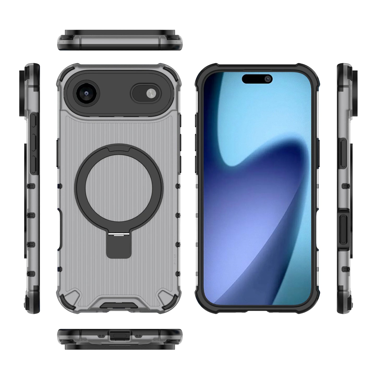 【スタンドシリーズ】耐衝撃リング付き ハードプロテクト スマホケース|iPhone対応 #251109