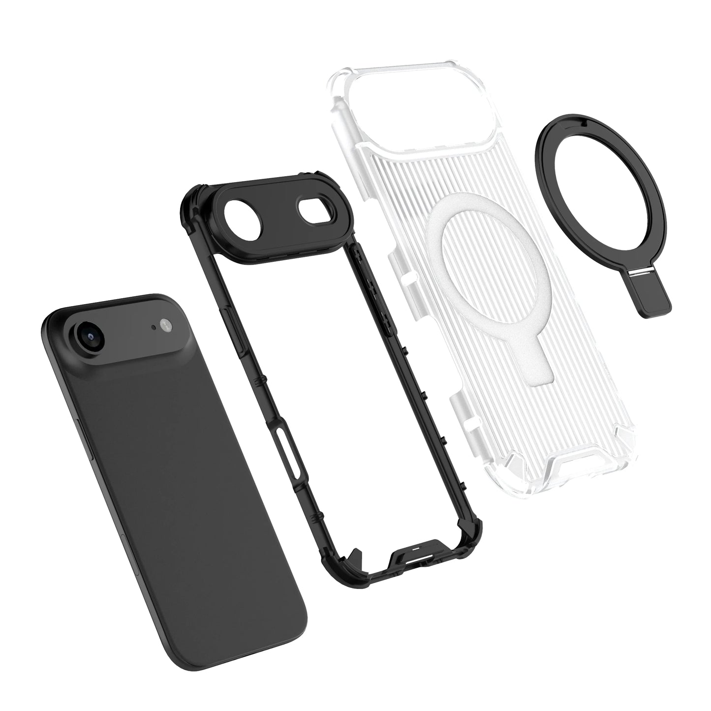 【スタンドシリーズ】耐衝撃リング付き ハードプロテクト スマホケース|iPhone対応 #251109