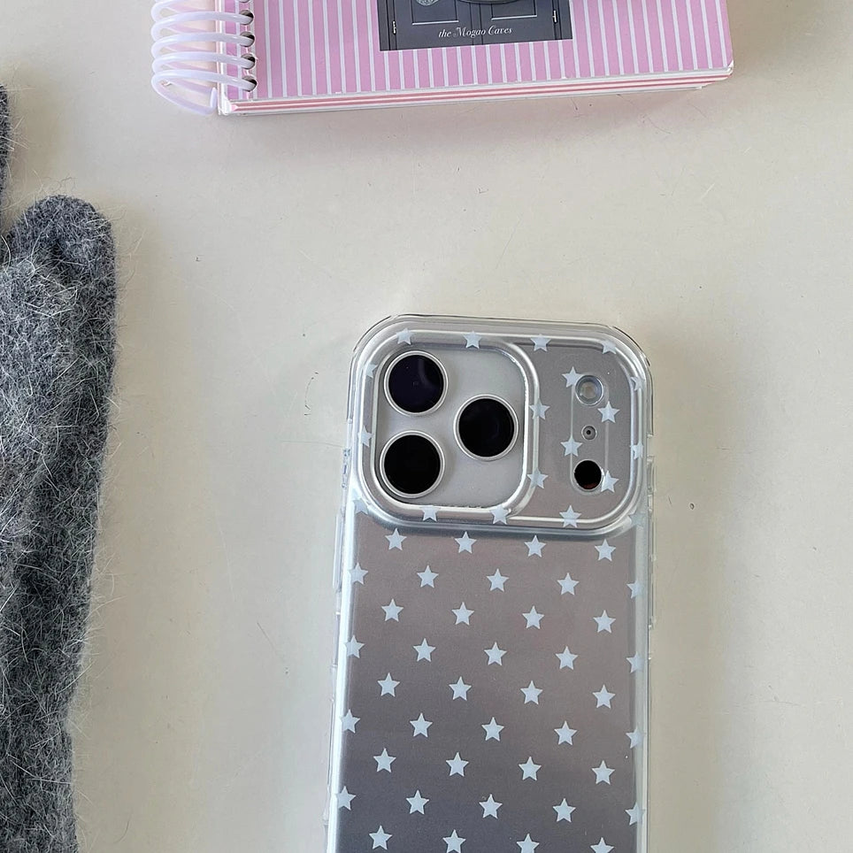 グリッタースター グリップ付き シルバー iPhoneケース #260608