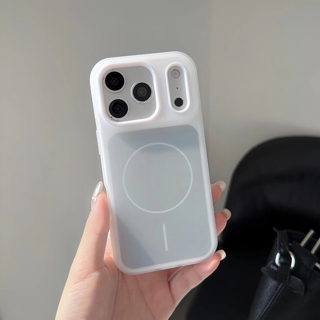 パステル マットカラー iPhoneケース|マグネット内蔵・シンプルデザイン #231222