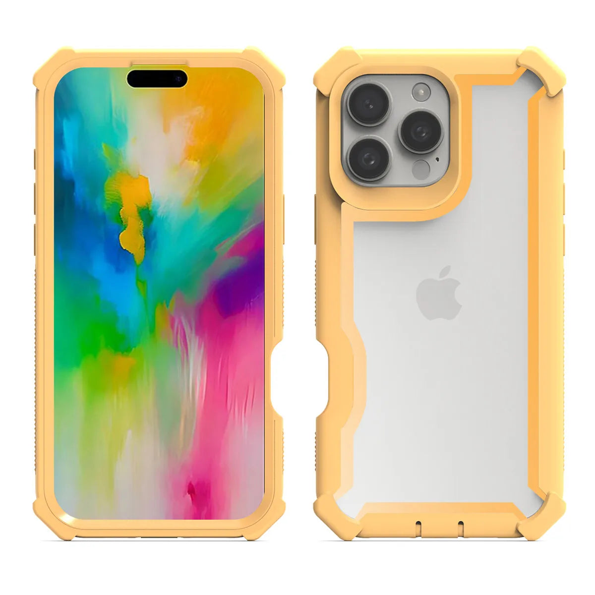 クリア バンパー ネオンフレーム iPhoneケース|耐衝撃プロテクトデザイン #240108