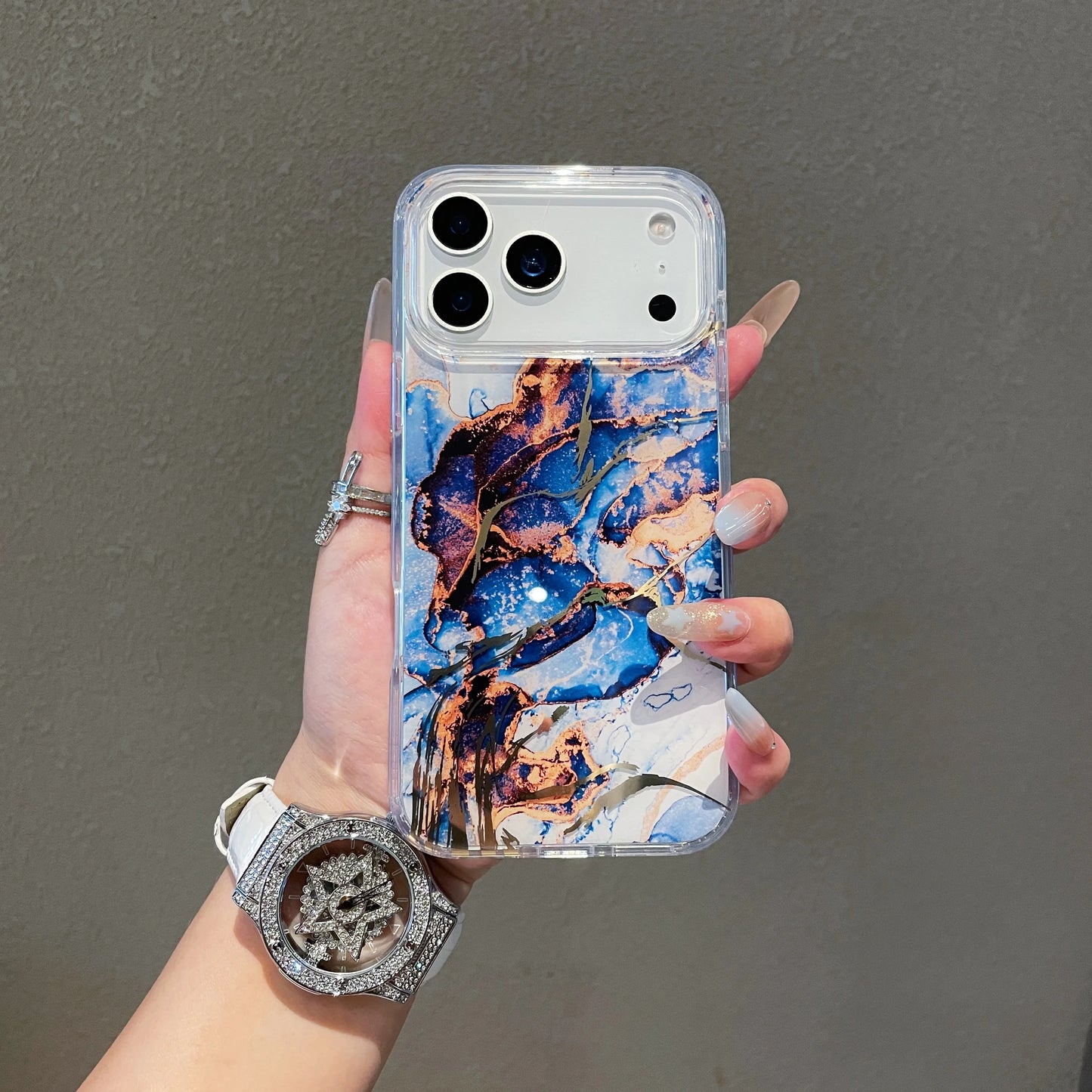 【大理石風】 マーブル柄 水彩デザイン iPhoneケース|透明感 TPU ソフト 耐衝撃 スマホカバー 高級感 アート風 スタイリッシュ|iPhone対応 #251229
