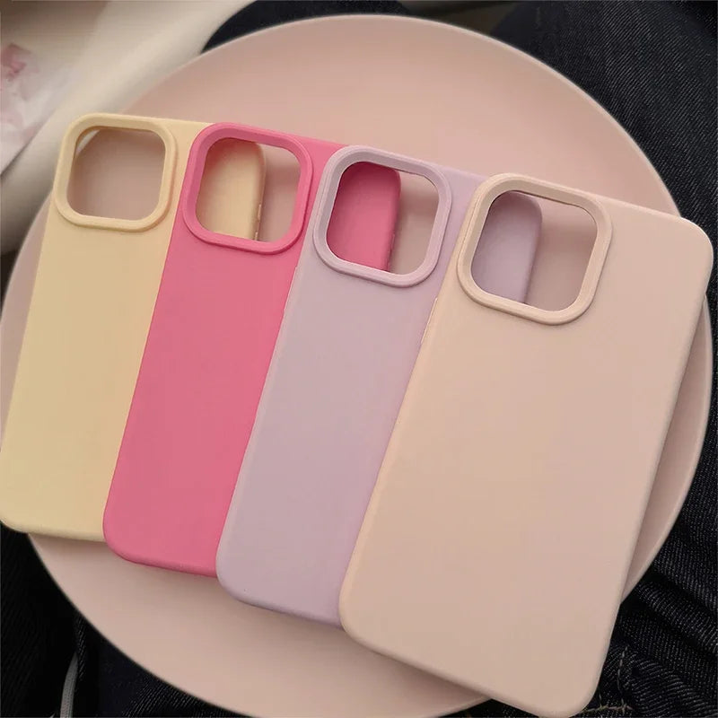 【パステルカラーシリーズ】シンプル無地 マットソフト スマホケース|iPhone対応 #250826