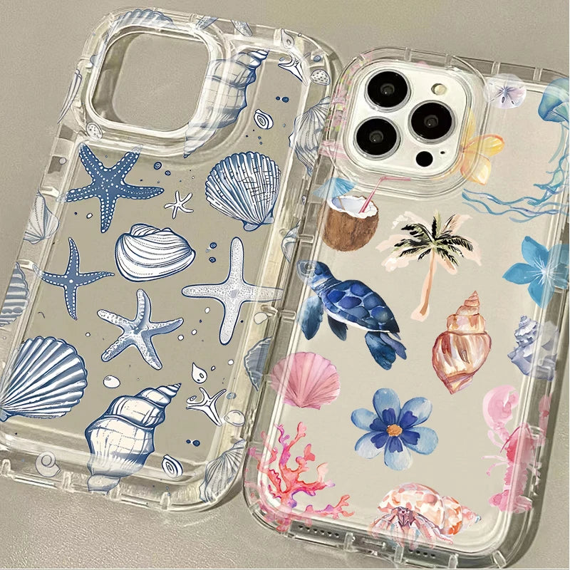 浜辺 夏風デザイン クリア iPhoneケース｜マリン・幻想的 #260090