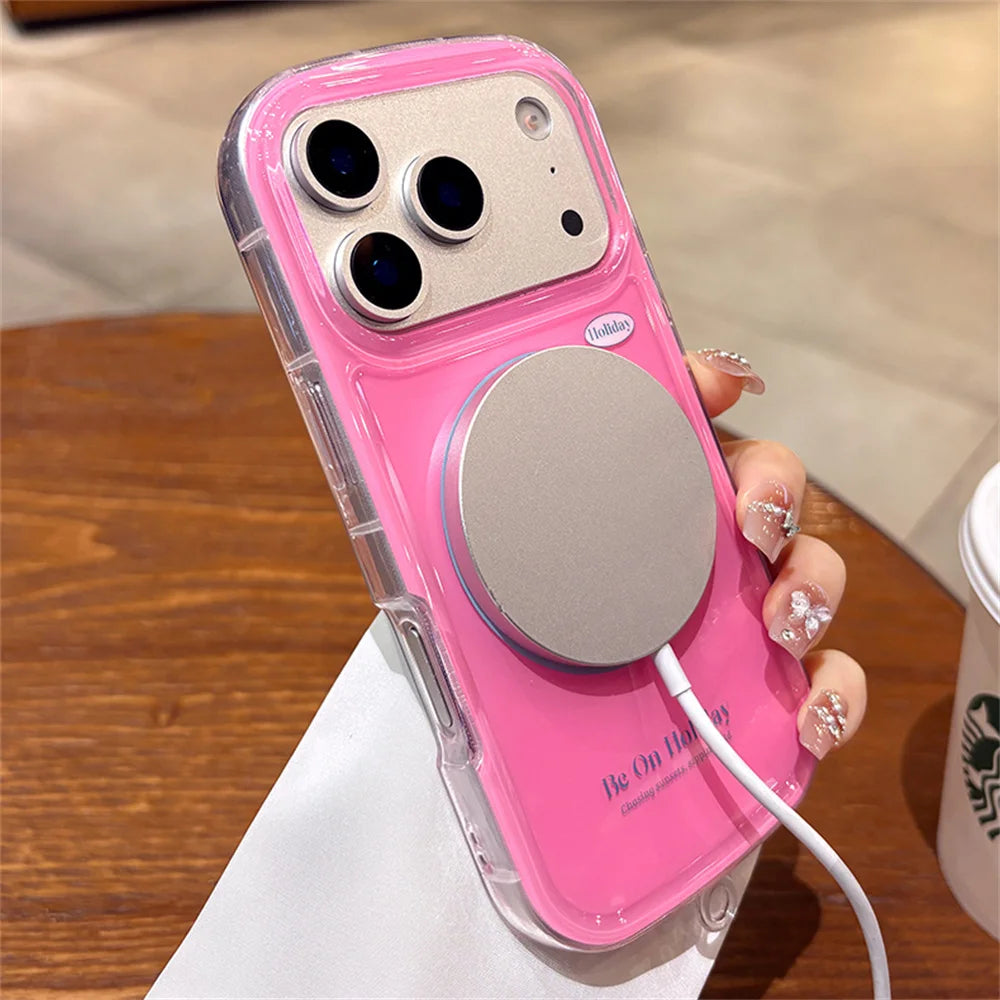 【Magsafe対応】クリア カラーポップ ロープストラップ スマホケース|iPhone対応 #250215