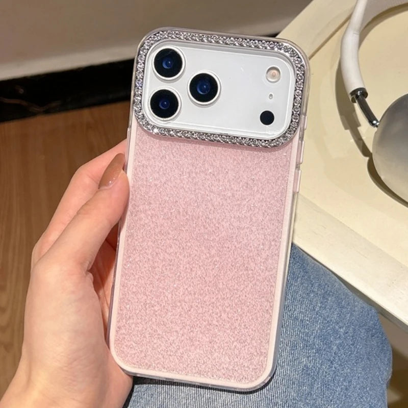 【キラキラシリーズ】ラインストーン付きグリッター スマホケース|iPhone対応 #251116