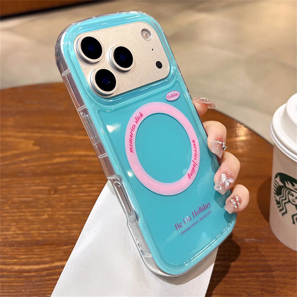 【Magsafe対応】クリア カラーポップ ロープストラップ スマホケース|iPhone対応 #250215