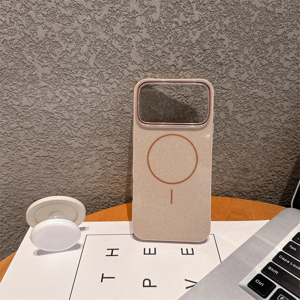 【カラーポップグリップ】キラキラ グリッター ラメ スタンド付き パステルカラー スマホケース|iPhone対応 #250311