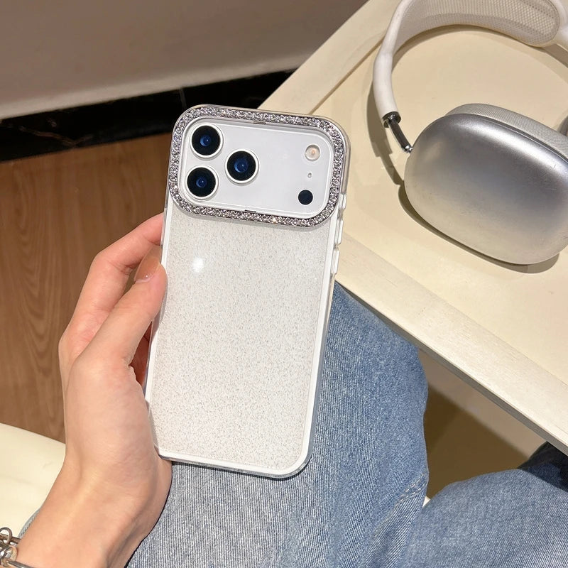 【キラキラシリーズ】ラインストーン付きグリッター スマホケース|iPhone対応 #251116
