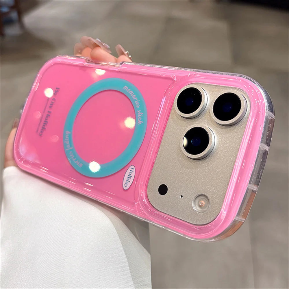 【Magsafe対応】クリア カラーポップ ロープストラップ スマホケース|iPhone対応 #250215