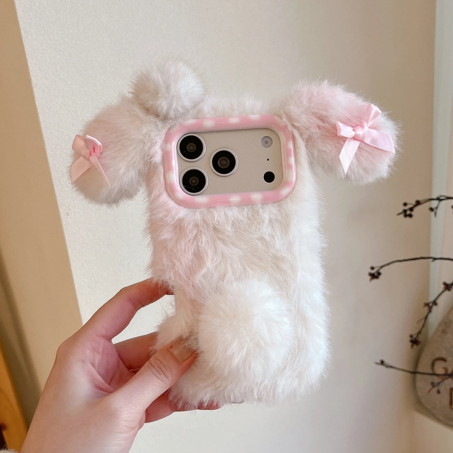 もこもこファー iPhoneケース|ラビット デザイン #240519