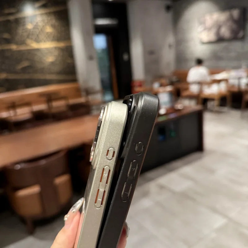 【Magsafe対応】メタリックリングシールド × レインボー光沢 スマホケース|iPhone対応 #250314