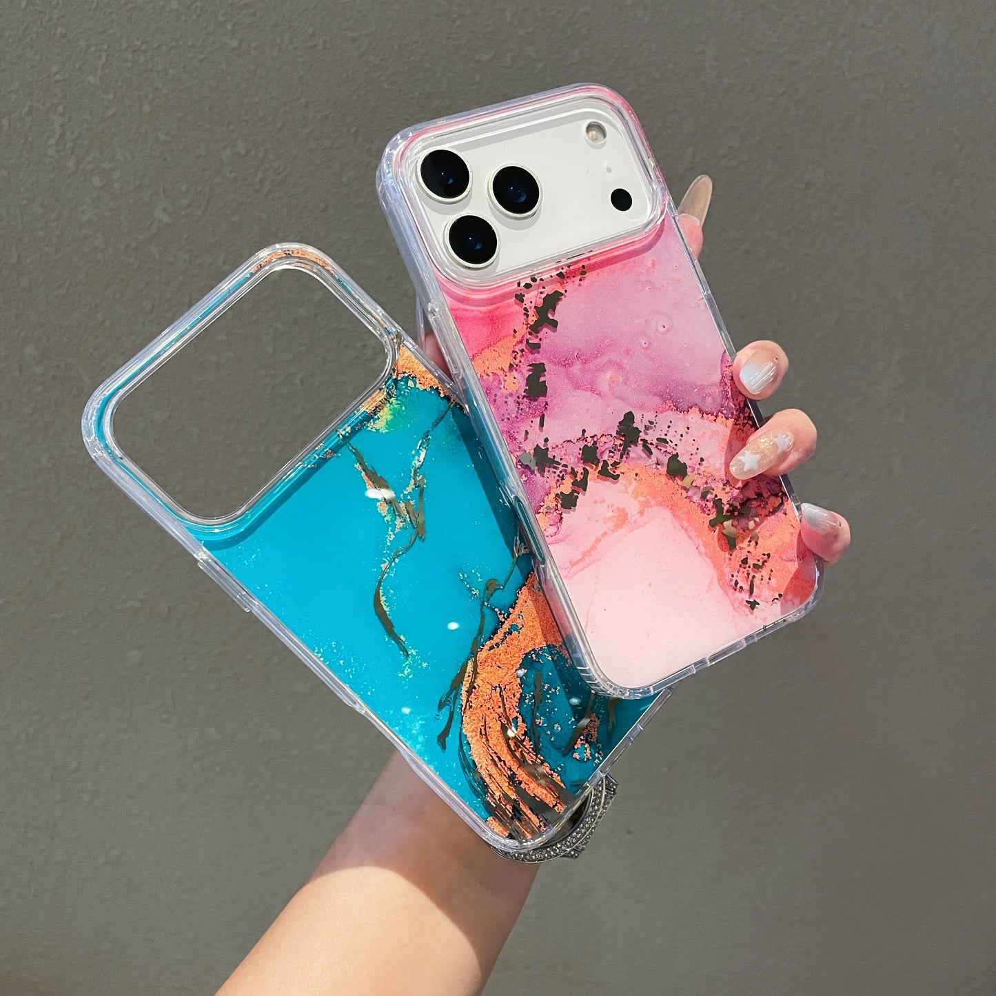 【大理石風】 マーブル柄 水彩デザイン iPhoneケース|透明感 TPU ソフト 耐衝撃 スマホカバー 高級感 アート風 スタイリッシュ|iPhone対応 #251229