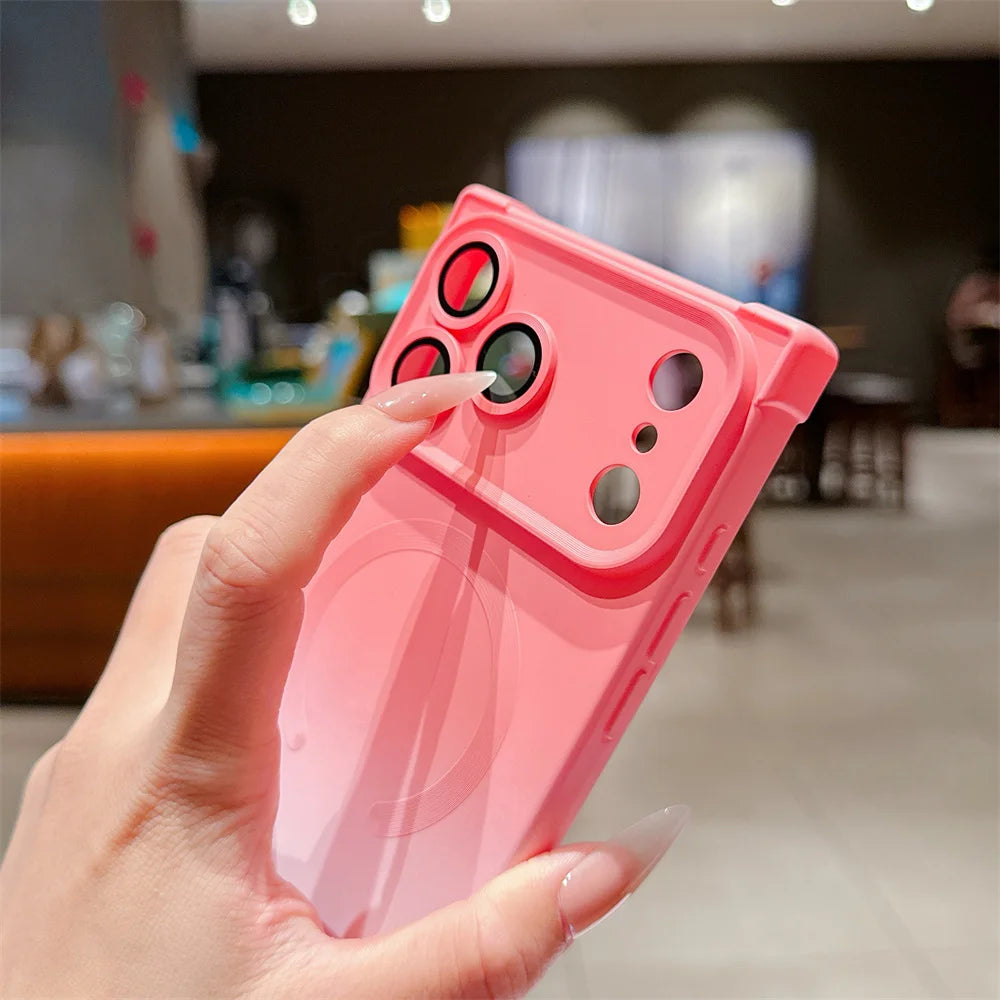 【スクエアシリーズ】グラデーション マグネット対応×鮮やかカラー スマホケース|iPhone対応 #250315