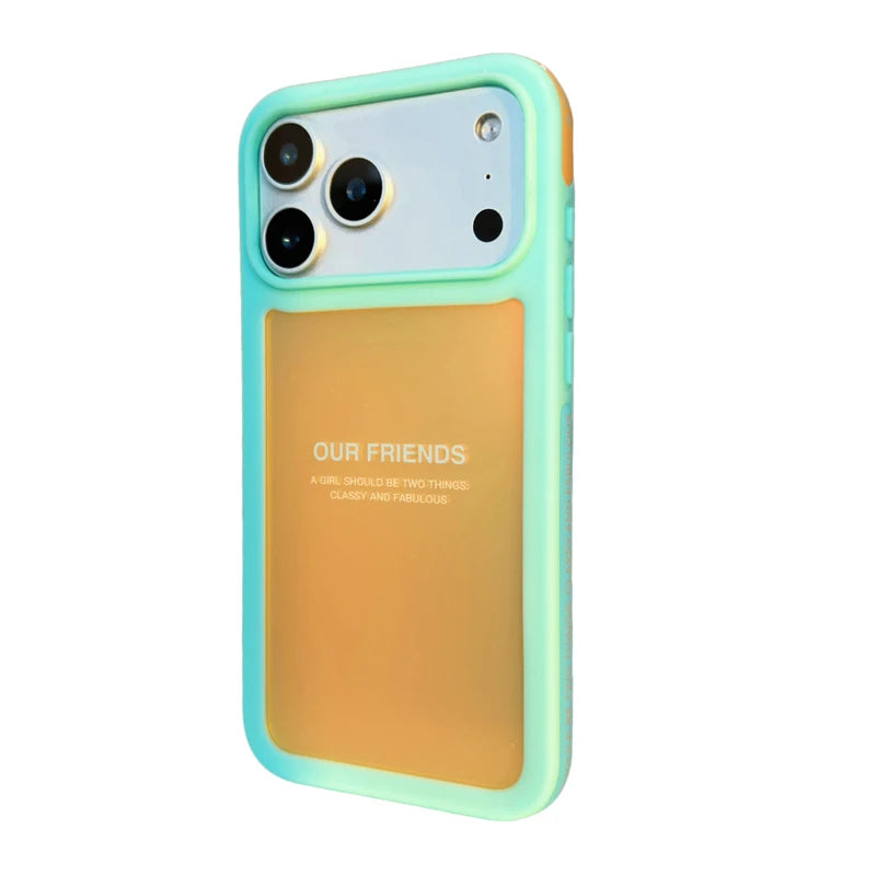 【ネオン メタリック カラー】ラバーフレーム スマホケース|iPhone対応 #250128