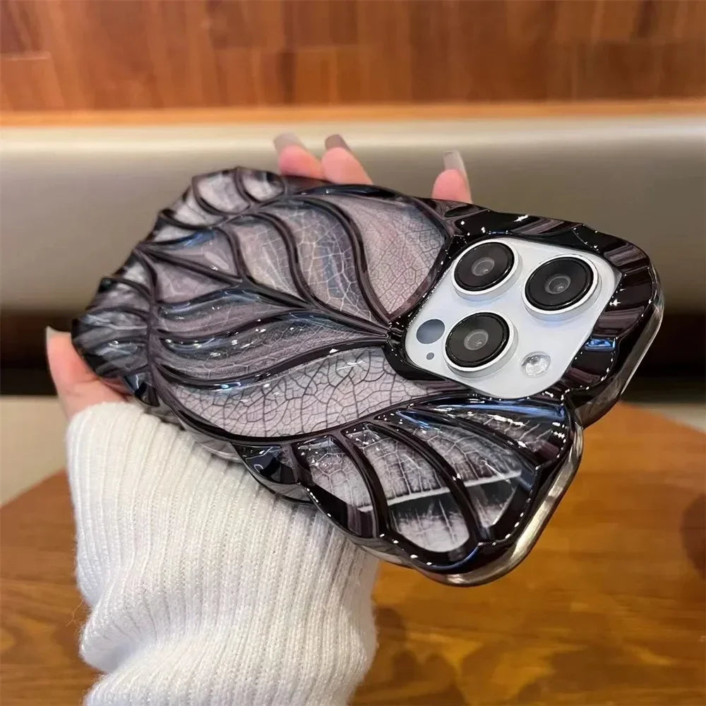 【ステンドグラス風】ラメ×立体ウェーブライン カラフル ゴールドライン スマホケース|iPhone対応 #250617
