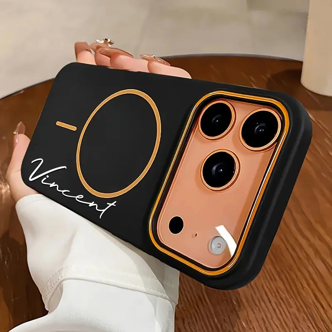 【カスタムシリーズ】マグネットリング内蔵 名入れ ソフトスマホケース|iPhone対応 #240723