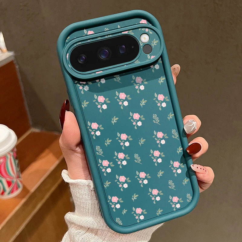 【Google Pixel対応】ボタニカルフラワー スマホケース(全5色)大人かわいい・レトロガーリー #261161