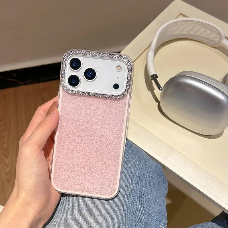 【キラキラシリーズ】ラインストーン付きグリッター スマホケース|iPhone対応 #251116