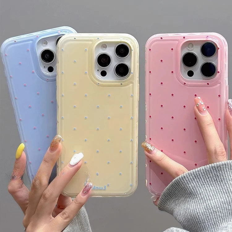 【プチドット】パステルカラー グロススマホケース|iPhone対応 #250801