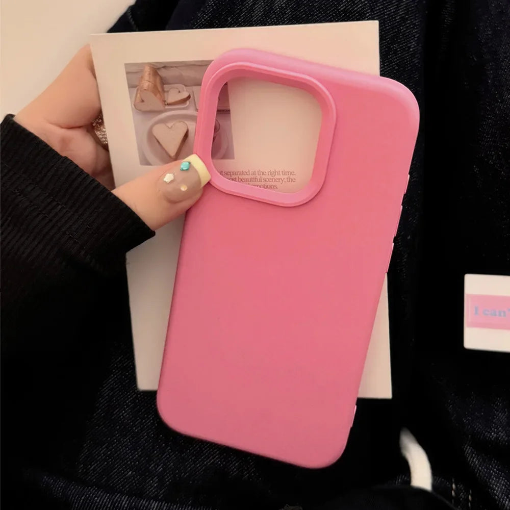 【パステルカラーシリーズ】シンプル無地 マットソフト スマホケース|iPhone対応 #250826