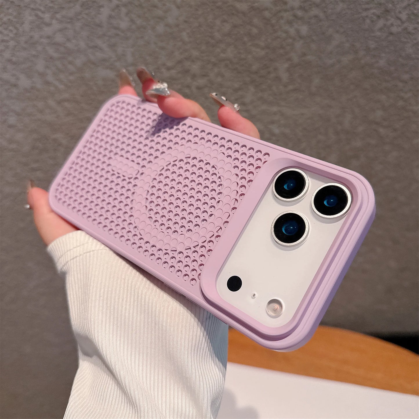 【Magsafe対応】シリコンラバー エアドット 立体グリップ 耐衝撃 スマホケース|iPhone対応 #250419