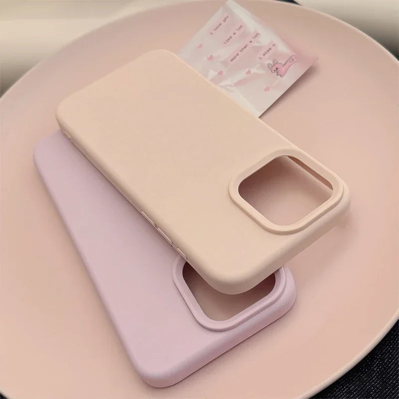 【パステルカラーシリーズ】シンプル無地 マットソフト スマホケース|iPhone対応 #250826