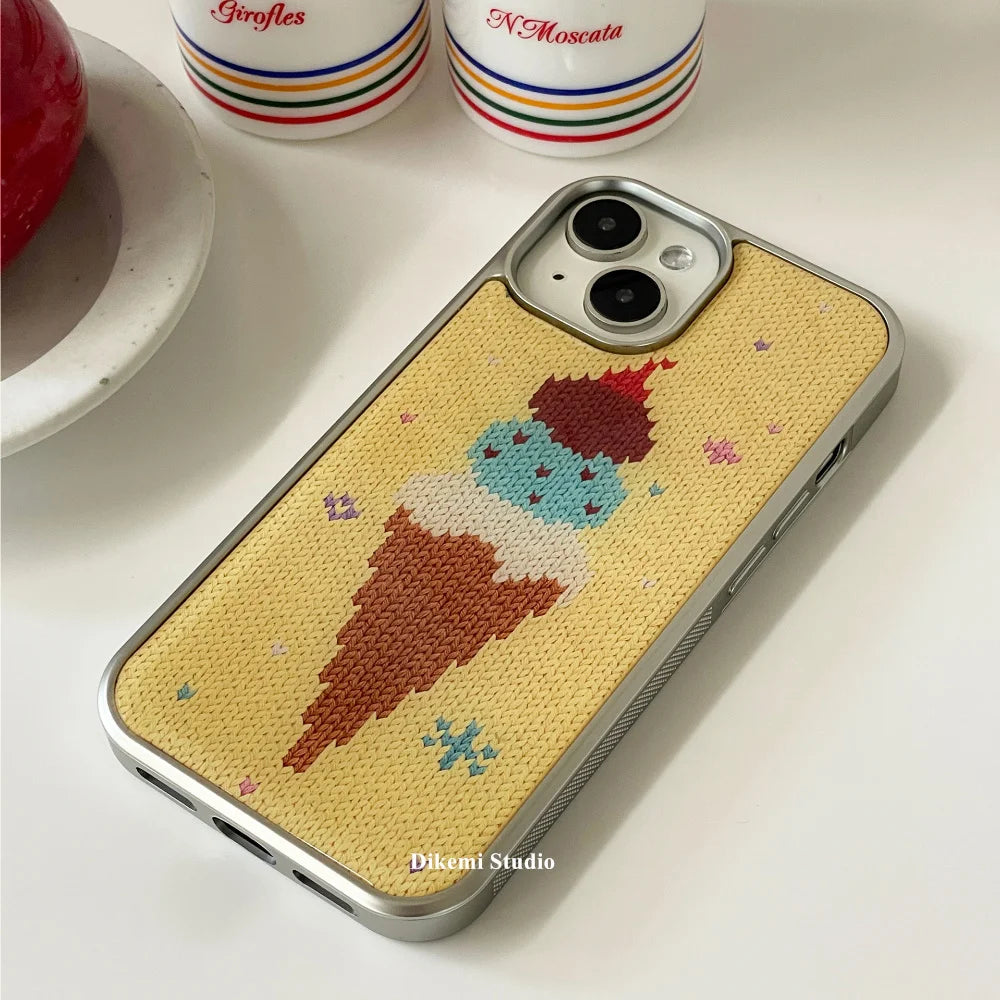 アイス かき氷 クリームソーダ スイーツデザイン iPhoneケース|ガーリー・レトロポップ #260080