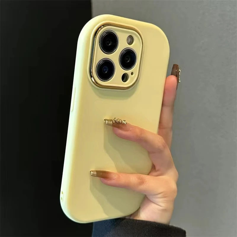 【スムースパステルフレーム】パステルカラー × メタリックカメラフレーム スマホケース|iPhone対応 #250613