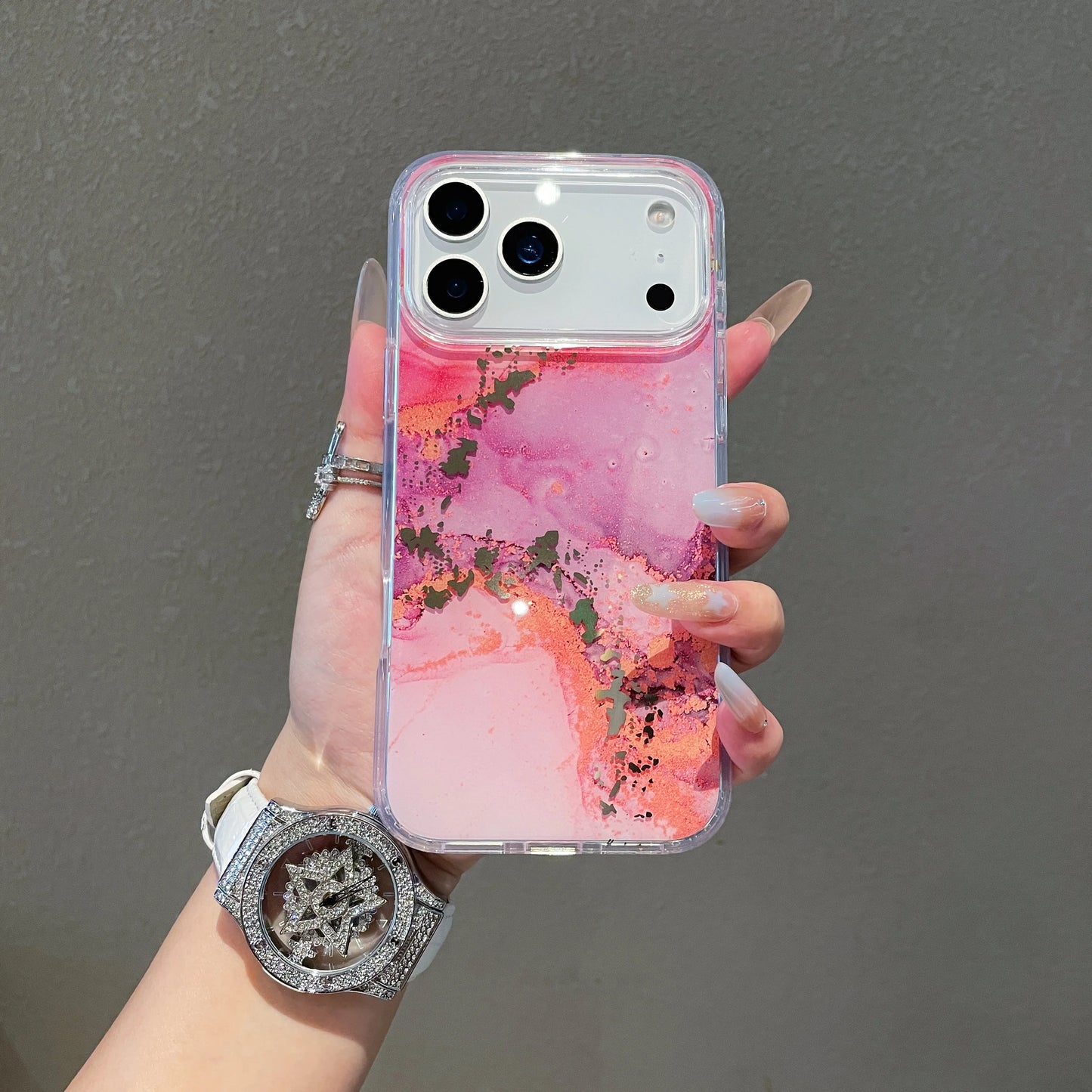 【大理石風】 マーブル柄 水彩デザイン iPhoneケース|透明感 TPU ソフト 耐衝撃 スマホカバー 高級感 アート風 スタイリッシュ|iPhone対応 #251229
