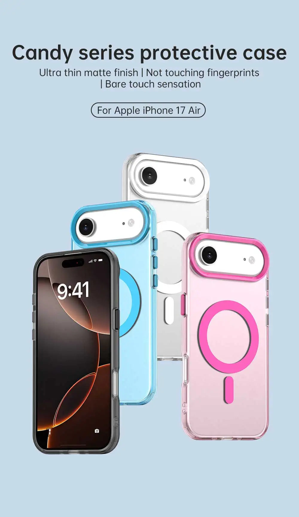 【ワイヤレス充電対応シリーズ】クリアカラー バイカラーリング スマホケース|iPhone対応 #250825