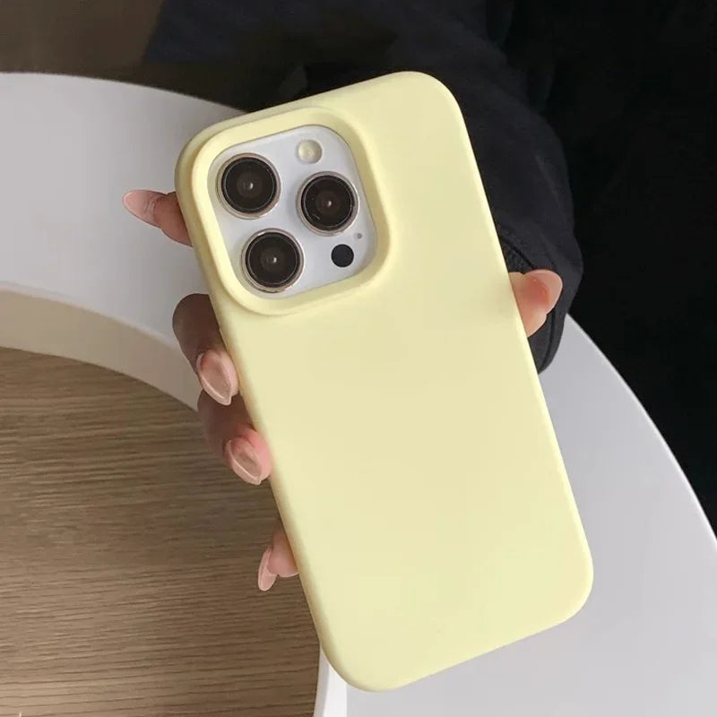 【パステルカラーシリーズ】シンプル無地 マットソフト スマホケース|iPhone対応 #250826
