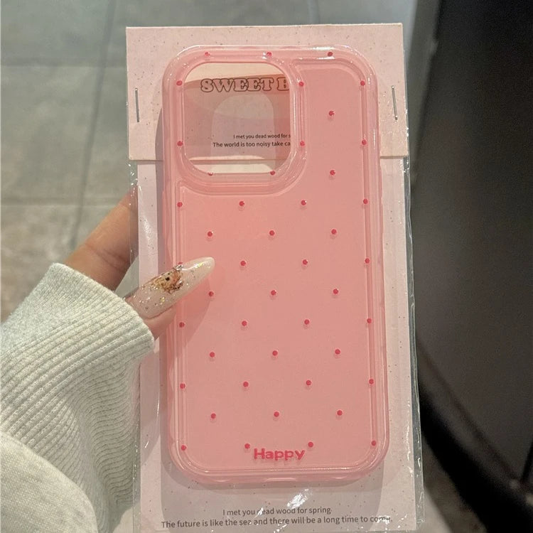 【プチドット】パステルカラー グロススマホケース|iPhone対応 #250801