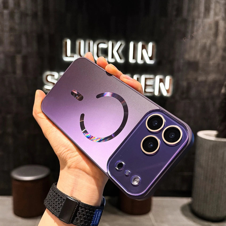 メタリックリング Magnet内蔵 iPhoneケース|ミラー調・スタイリッシュ #240316