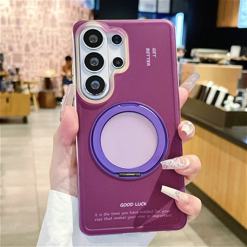 【Galaxy対応】 スタンドリング マグネット内蔵ケース (全7色) スポーティー・モダン #261188