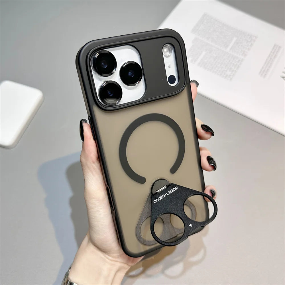 【スタンドシリーズ】メタルリング付き マグネット対応 おしゃれ耐衝撃スマホケース|iPhone対応 #251121