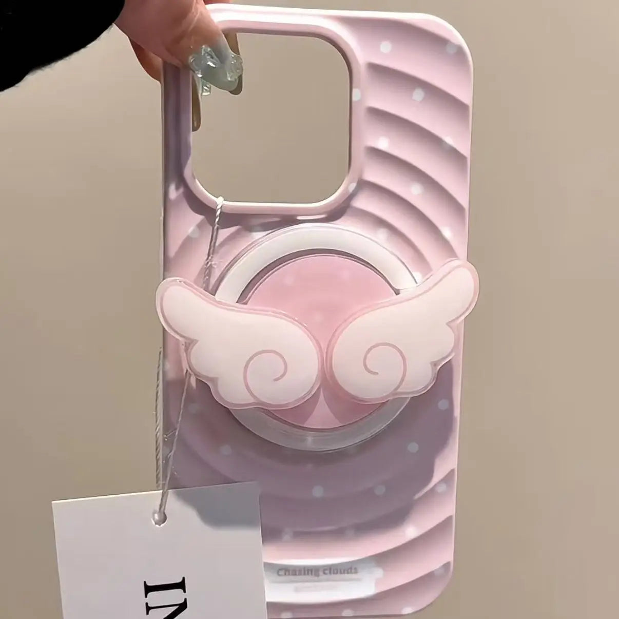 スマホグリップ|天使の羽 ウイングデザイン スマホスタンド 落下防止 #260430