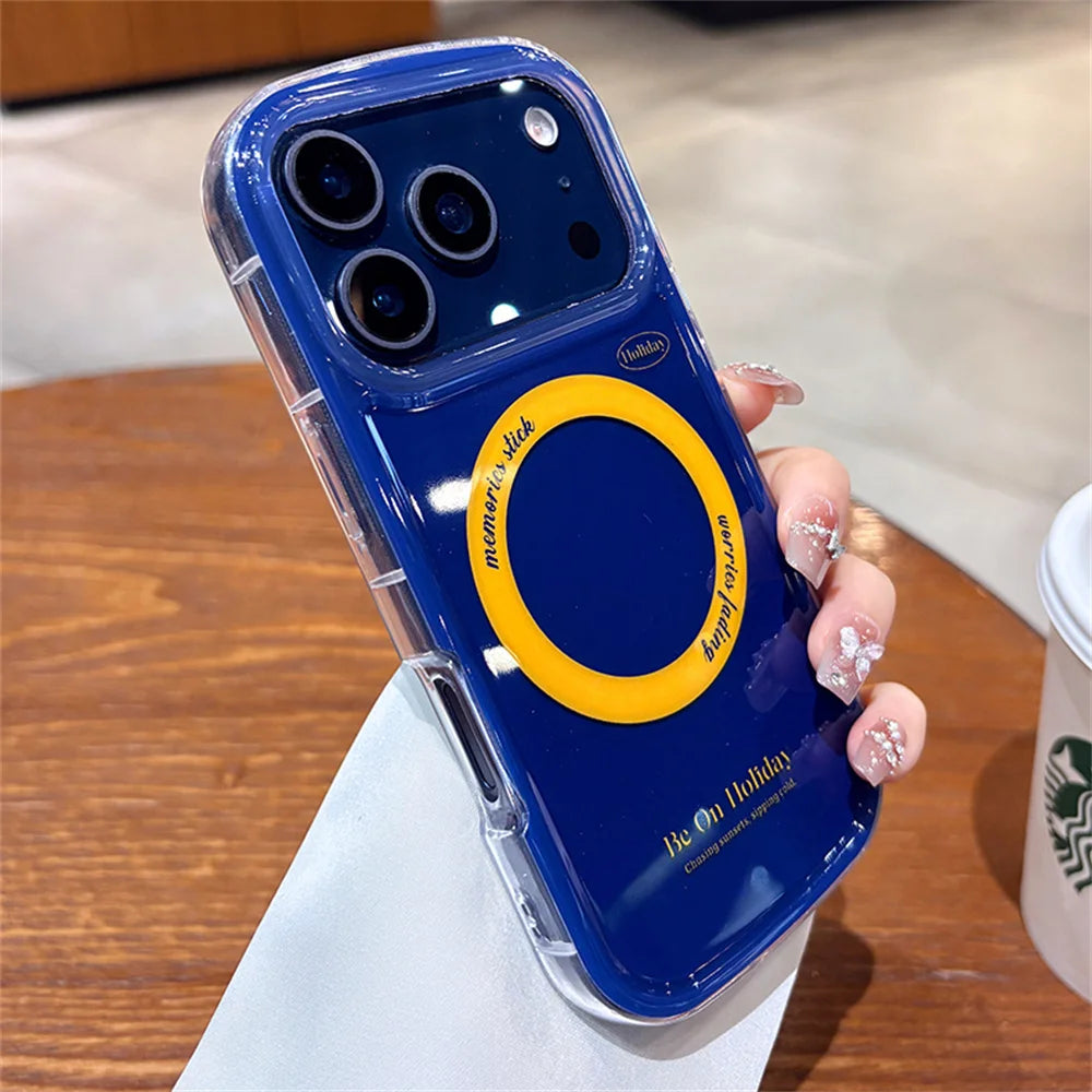 【Magsafe対応】クリア カラーポップ ロープストラップ スマホケース|iPhone対応 #250215