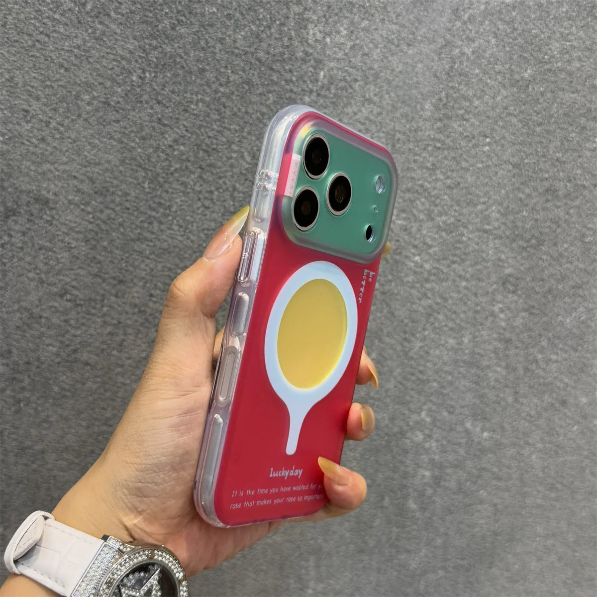レトロ配色 バイカラー Magnet内蔵 iPhoneケース|シンプル・おしゃれ #260122