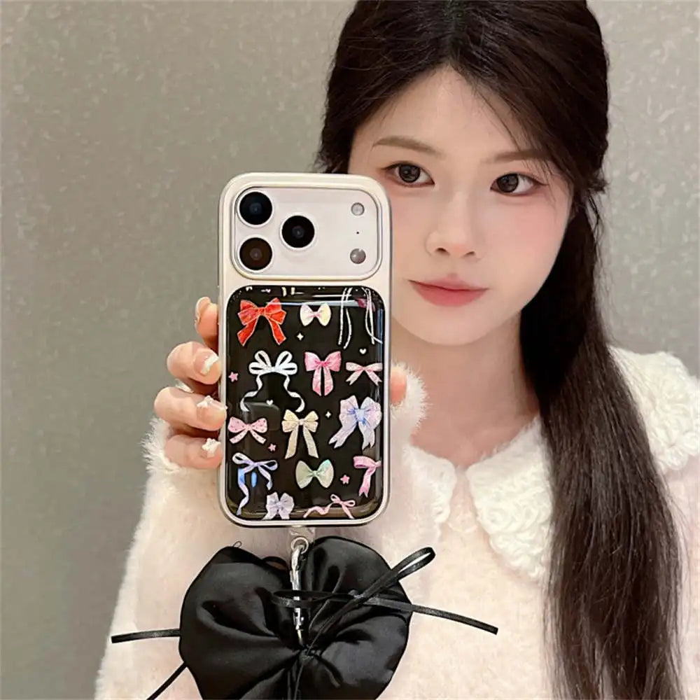 【カラフルリボンコレクション】リボン総柄 デザイン スマホケース|iPhone対応 #240623