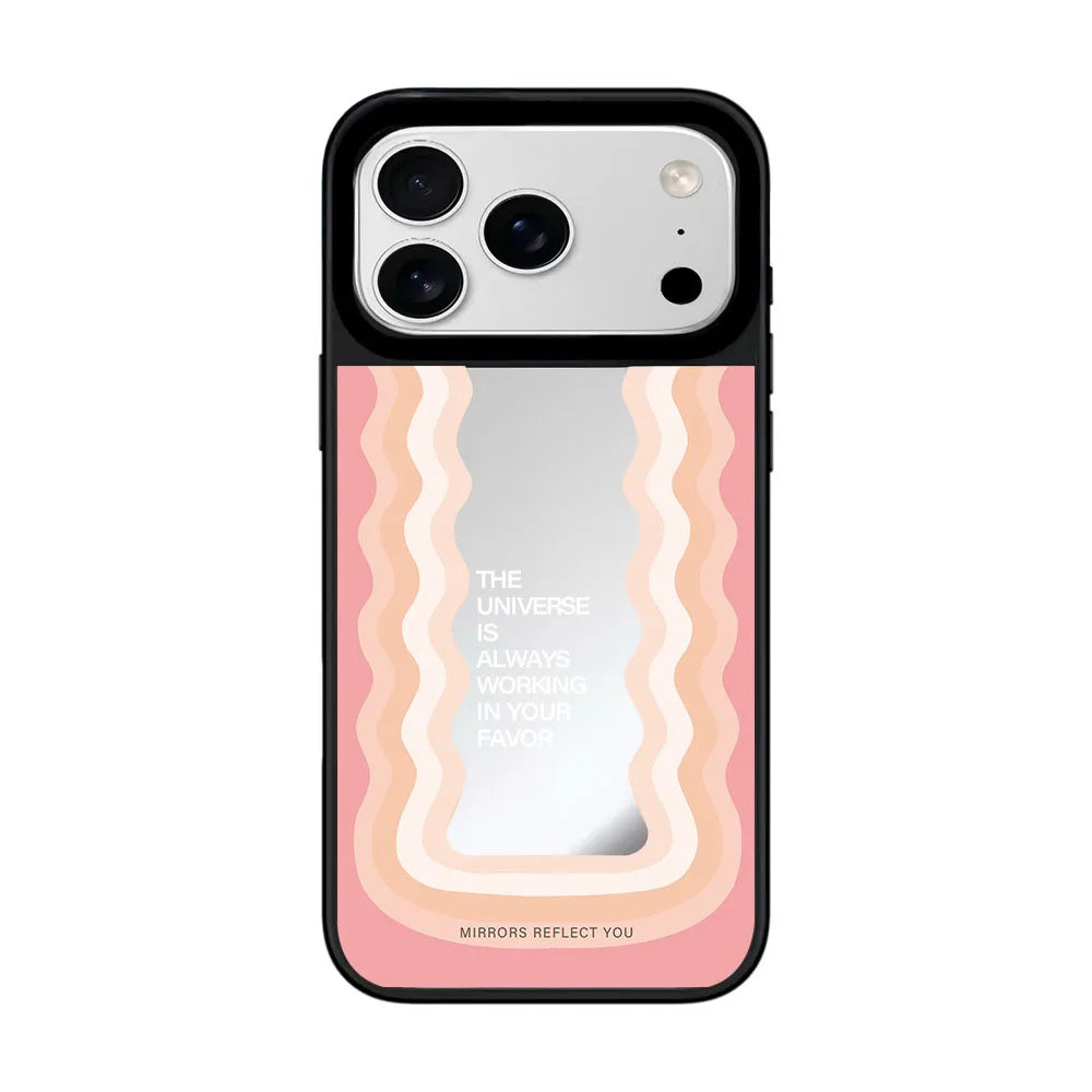 【ミラーシリーズ】鏡面仕上げ 英字メッセージ入り おしゃれ耐衝撃 スマホケース|iPhone対応 #251224