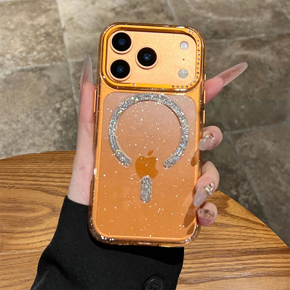 ビジューリング グリッターケース|キラキラ×リング一体型iPhoneケース #240403