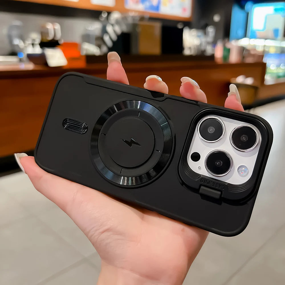 【Magsafe対応】耐衝撃 スタンド付き シリコン スマホケース おしゃれカラー TPU+PC ハイブリッドリング付きカバー #250404