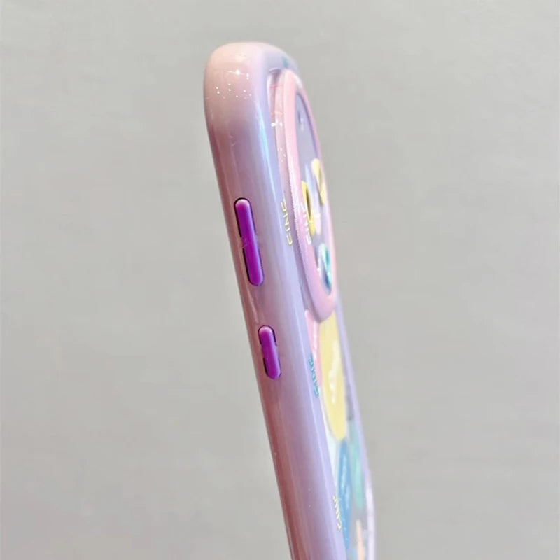 【ショルダーストラップ付きスマホケース】カラフル&ポップ スマイル ニコちゃん デザイン|iPhone対応 #250812