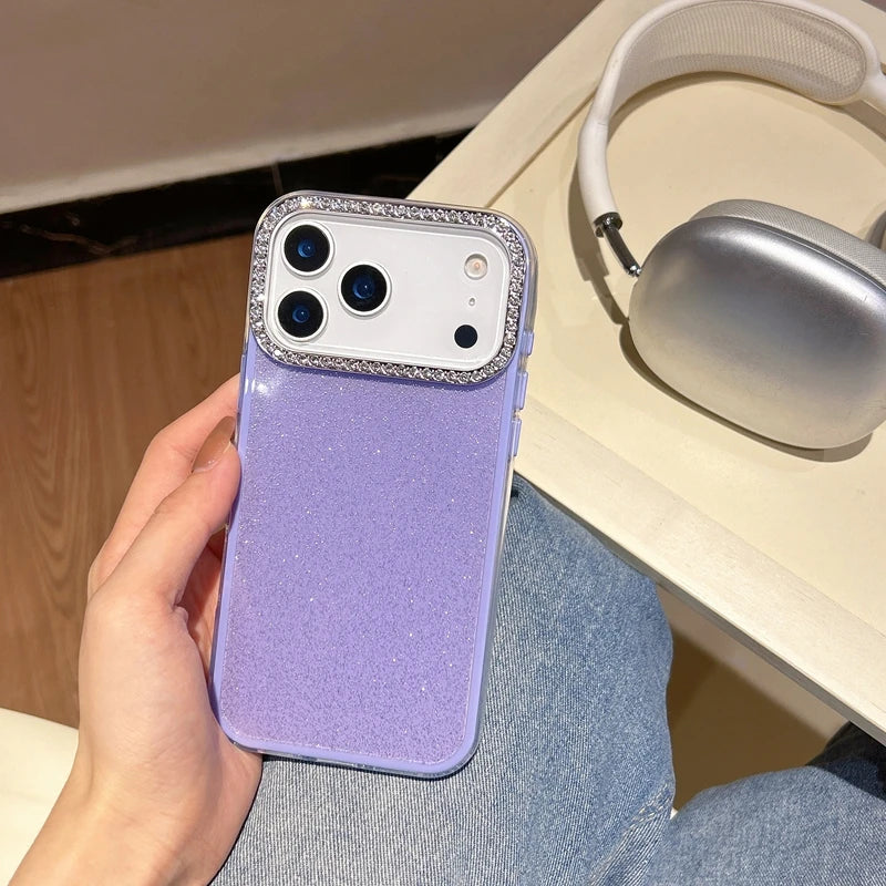 【キラキラシリーズ】ラインストーン付きグリッター スマホケース|iPhone対応 #251116