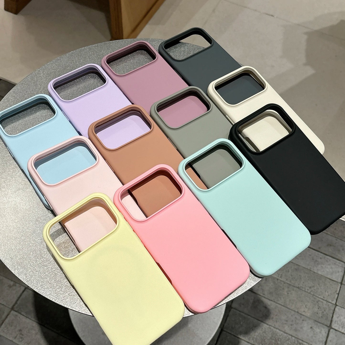 【シンプルシリーズ】マット質感 カラフル無地 スマホケース|iPhone対応 #251029