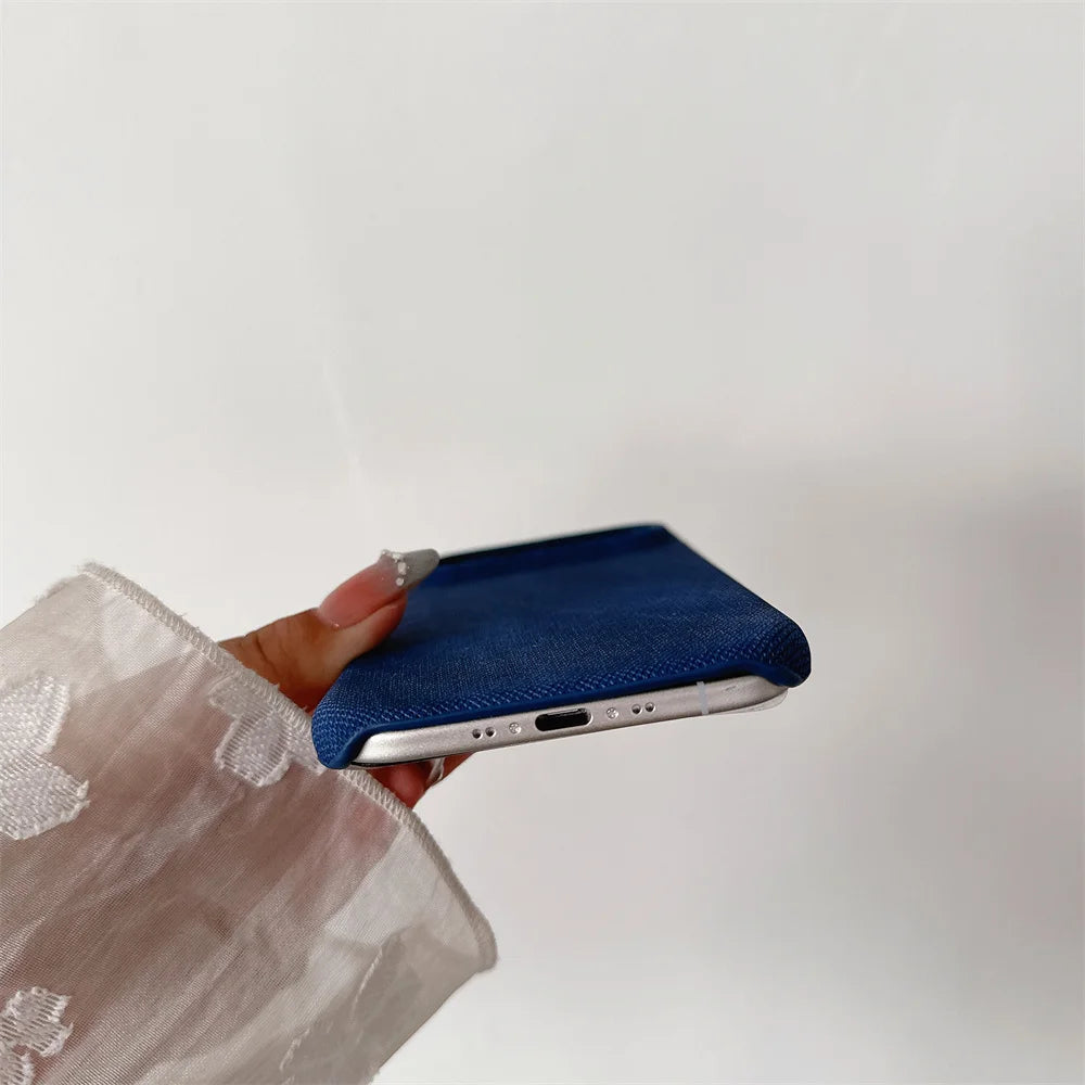 【デニムシリーズ】布素材デザイン カジュアルおしゃれ スマホケース|iPhone対応 #251113