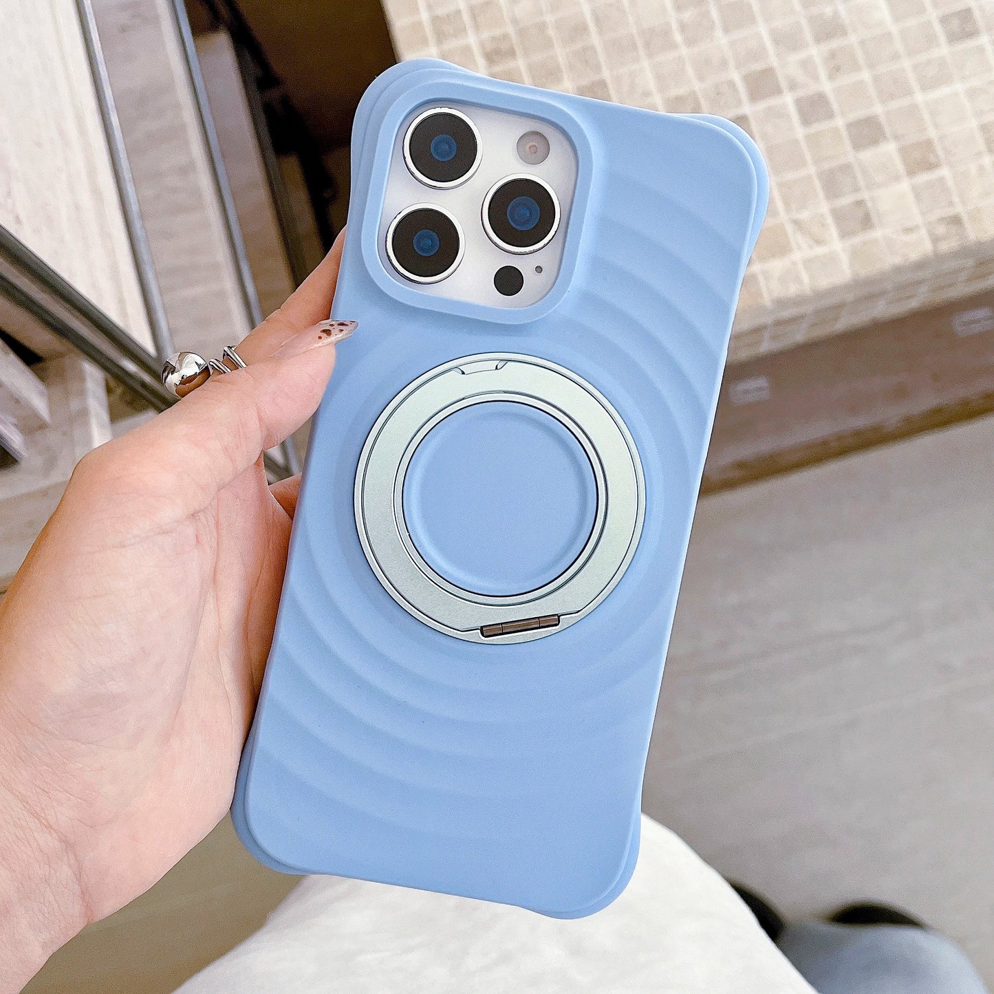 【マグネットスタンド付き】シンプルカラー シリコン スマホケース|iPhone対応 #251221